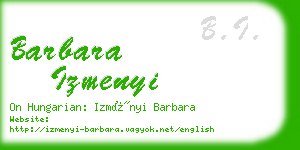 barbara izmenyi business card